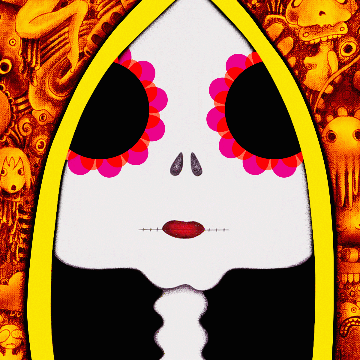 Santa Muerte (Detail) by Hackatao