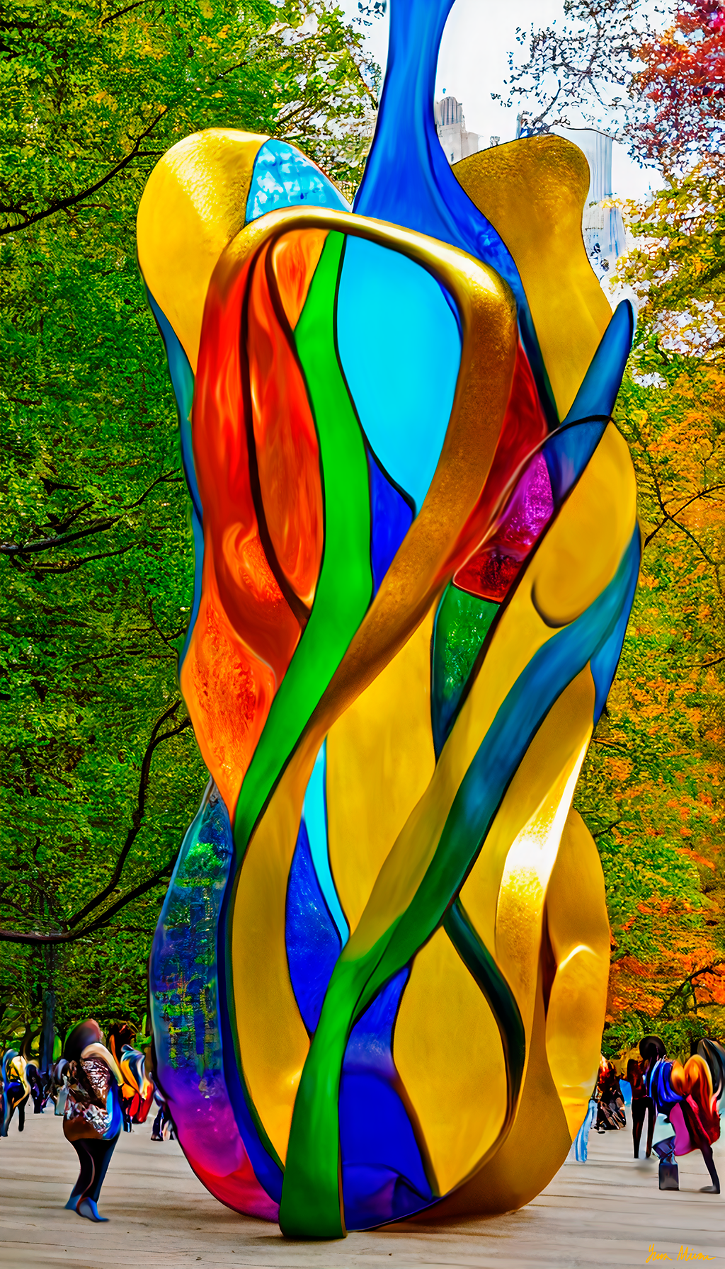 NYC Glass Art #2 by Yura Miron